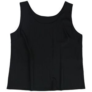 Wantschun Womens Solid Satin Tank Top, Black, NWT